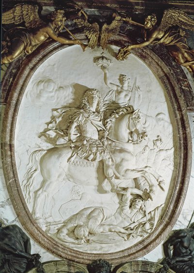 Portrait équestre de Louis XIV du Salon de la Guerre, c.1687 - Antoine Coysevox